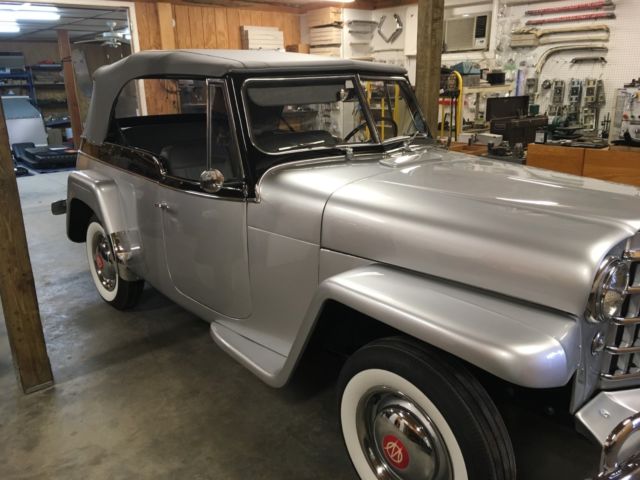 1950 Willys Overland Jeepster Six cylinder Full frame off restoration 1950 Willys Deluxe Jeepster