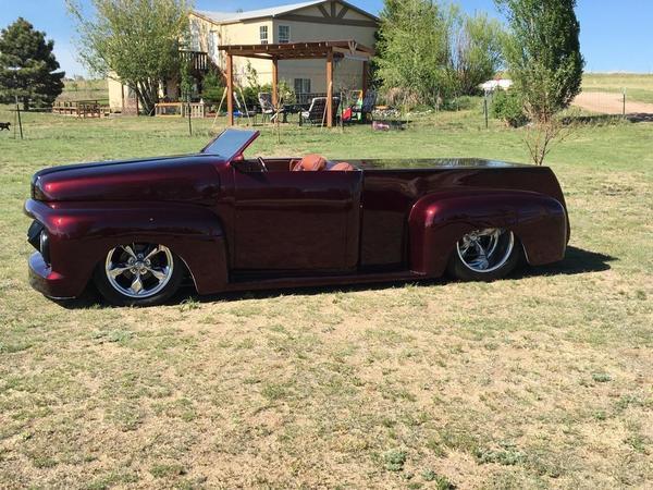 1951 Ford custom pickup truck roadster w/ Kandy paint Chevy 402 & removable top 1951 Ford Other Pickups