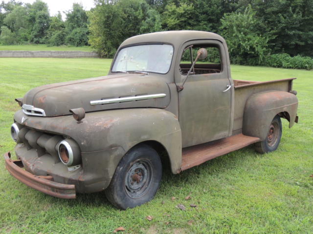 1951 Ford F1 truck Ex military olive drab flathead V8 cool original FT. Sill NR! 1951 Ford Other Pickups F1 half ton pickup truck