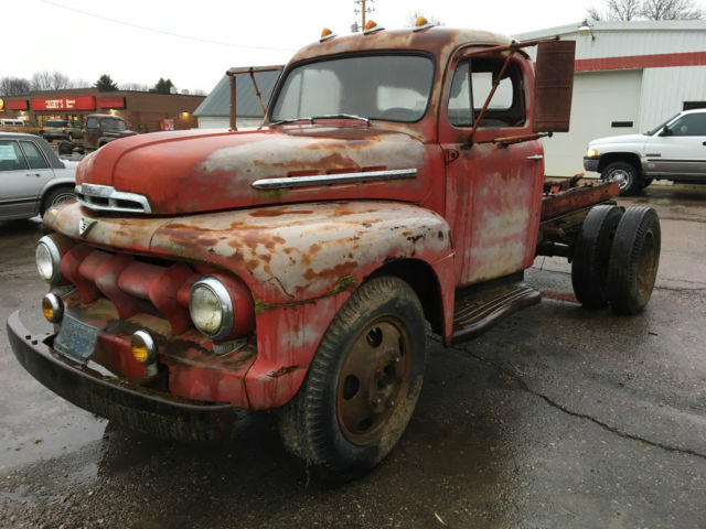 1951 Ford F5 pickup truck flathead v8 hydraulic hoist solid complete rat rod 1951 Ford Other Pickups