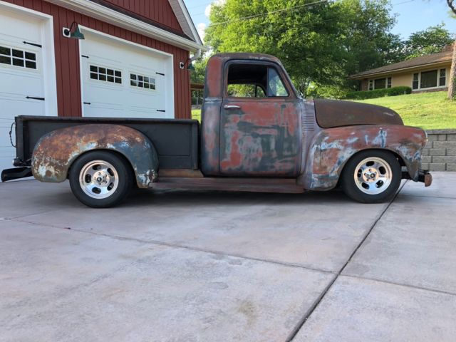 1951 GMC 100 3 Window Short Bed Ratrod Patina Shop Truck Chevy 3100 - photo 3