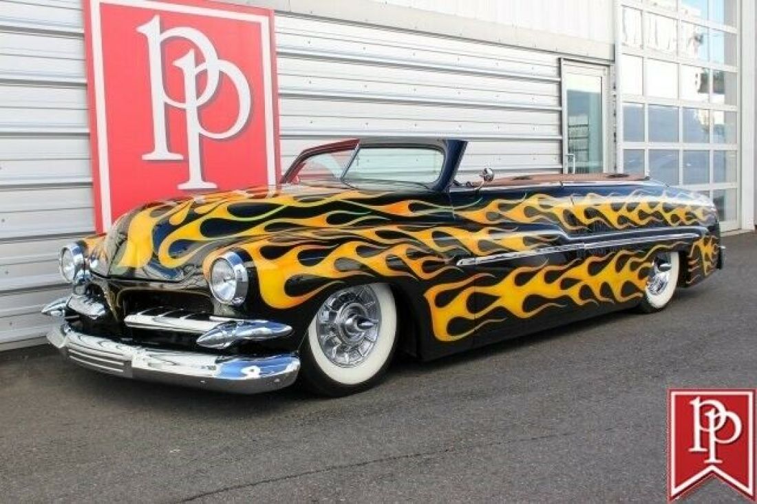 1951 Mercury Convertible Custom 0 Black with Custom Flames 1951 Mercury Convertible Custom