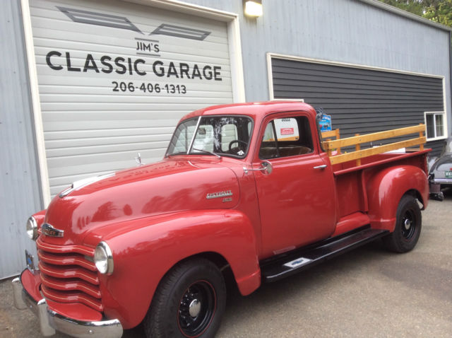 1951 Red Chevy Chevrolet 3600 Truck 6 cyl. 1951 Chevrolet 3600