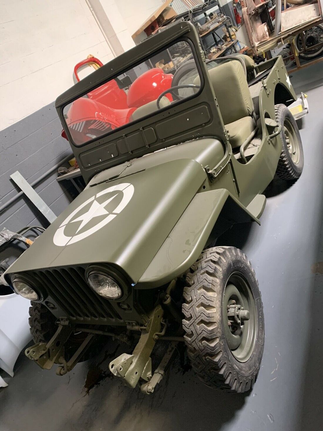 1951 Willys jeep Green 4WD Manual 1951 Willys jeep