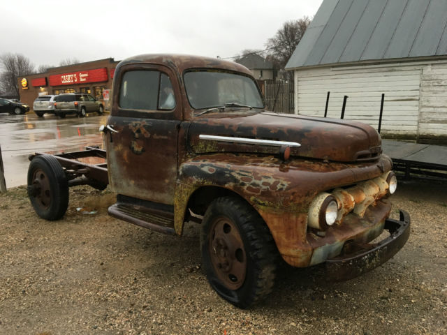 1952 Ford F5 pickup truck solid cab flathead v8 rat rod project 1952 Ford Other Pickups