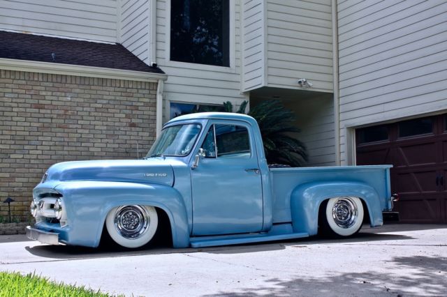 1953 Bagged F100 F-100 new interior beautiful paint hot rod patina custom rat 1953 Ford F-100