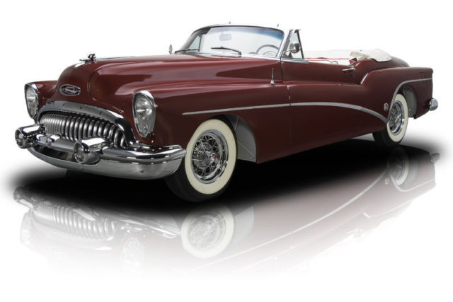 1953 Buick Skylark 6136 Miles Mandarin Red Convertible 322 Fireball V8 2 Speed 1953 Buick Skylark --