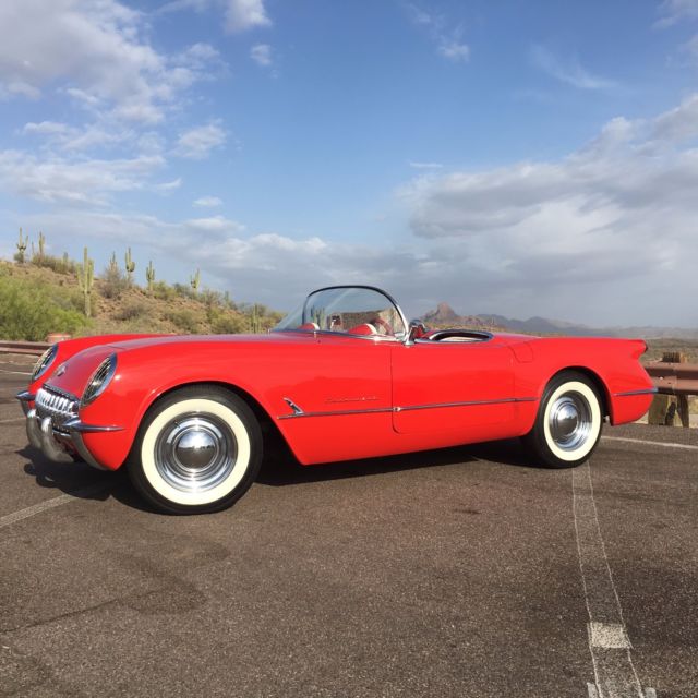 1953 Chevrolet Corvette Tribute Automobile 1953 Chevrolet Corvette white highlights