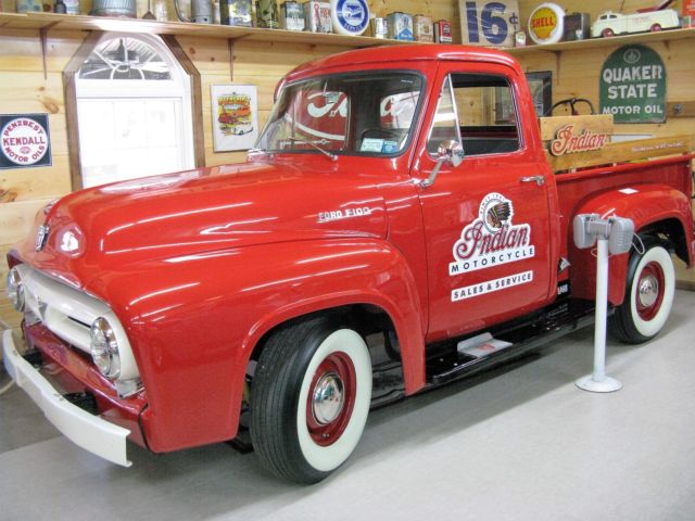 1953 FORD TRUCK INDIAN MOTORCYCLE SALES AND SERVICE TOTALLY RESTORED 1953 Ford F-100 F100