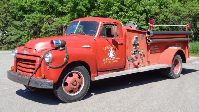 1953 GMC Fire Truck Pumper 9600 ORIGINAL MILES! 248-6 / Minnesota Fire Equipment 1953 GMC G90 Fire Truck