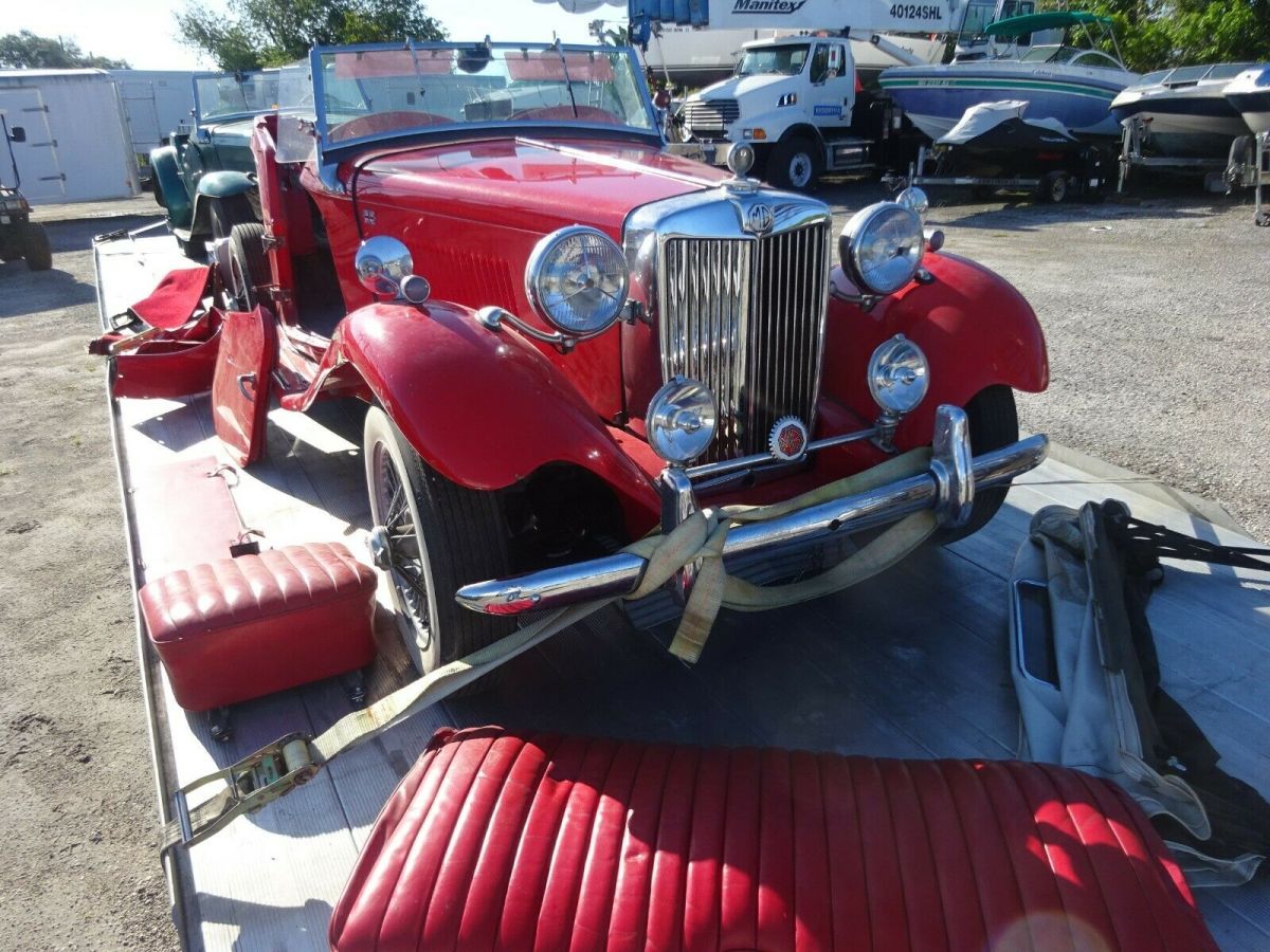 1953 MG TD RED RUNS AND DRIVES SEE PICS 1953 MG T-Series