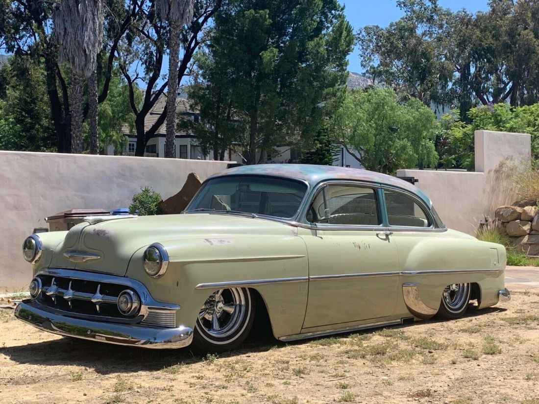 1954 1952 Air Ride Patina Bagged Lowrider Lowered Kustom Hot Rat Rod Chevy LS 1953 Chevrolet Bel Air/150/210
