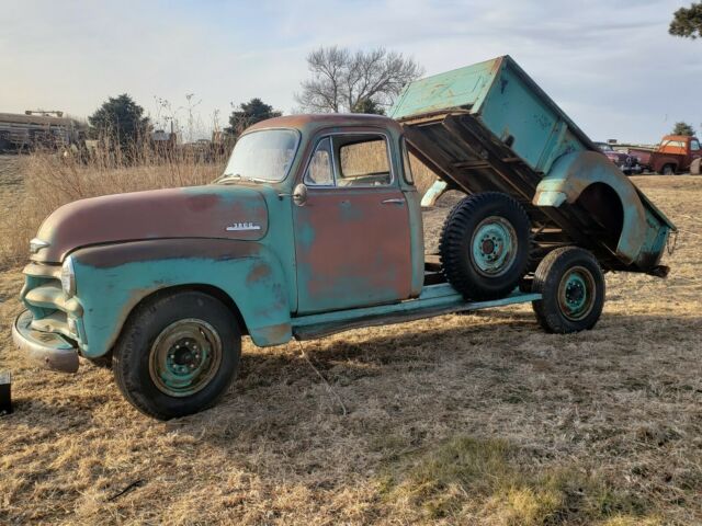 1954 CHEVEROLET CHEVY 3800 9FT BED WITH DUMP BED PROJECT TRUCK 5 WINDOW RARE RIG 1954 Chevrolet Other Pickups 9FT DUMP BED 3800