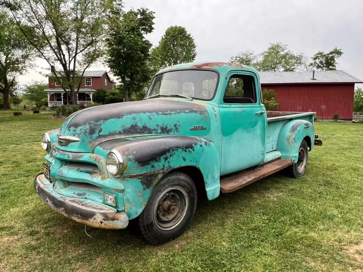 1954 CHEVROLET 3600 3/4 TON PICK UP TRUCK PATINA BARN FIND RUNS GREAT !! C-20 1954 Chevrolet C-20