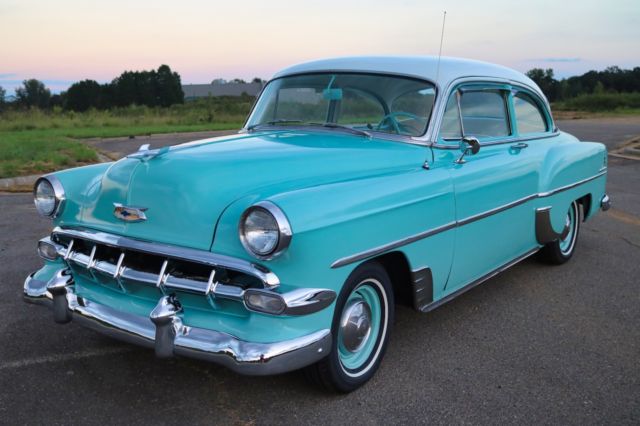 1954 Chevy 210 Tiffany Blue 2-Tone, Restored, 235 Inline 6 2-Speed Automatic 1954 Chevrolet Bel Air/150/210
