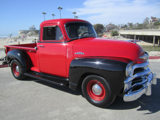 1954 Chevy Five Window Shortbed 1/2T Truck,restored,red/black, 4 speed,BEAUTIFUL 1954 Chevrolet Other Pickups 5 Window Shortbed 1/2 Ton