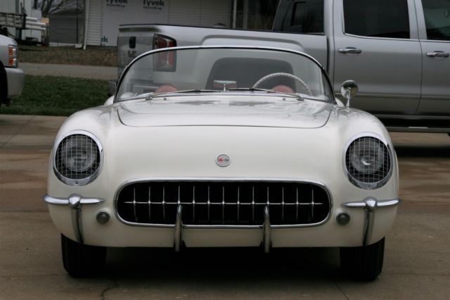 1954 CORVETTE NICELY RESTORED NUMBERS MATCHING POLO WHITE ON RED 1954 Chevrolet Corvette ORIGINAL