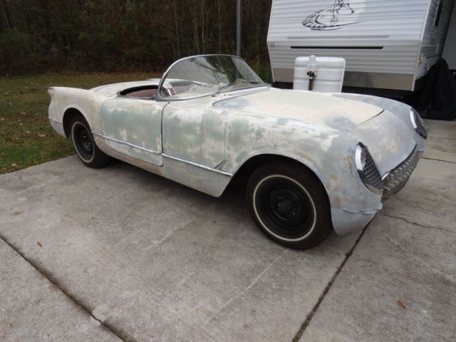 1954 CORVETTE PROJECT CAR 1953 1955 NCRS BLUE FLAME C1 NEEDS WORK HOT ROD COOL 1954 Chevrolet Corvette