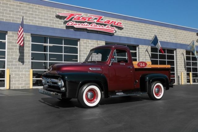 1954 Ford F100 Custom Pickup All Ford V8 Drivetrain Steel Louvered Hood 1954 Ford F-100 4 Speed 312 V8 Custom