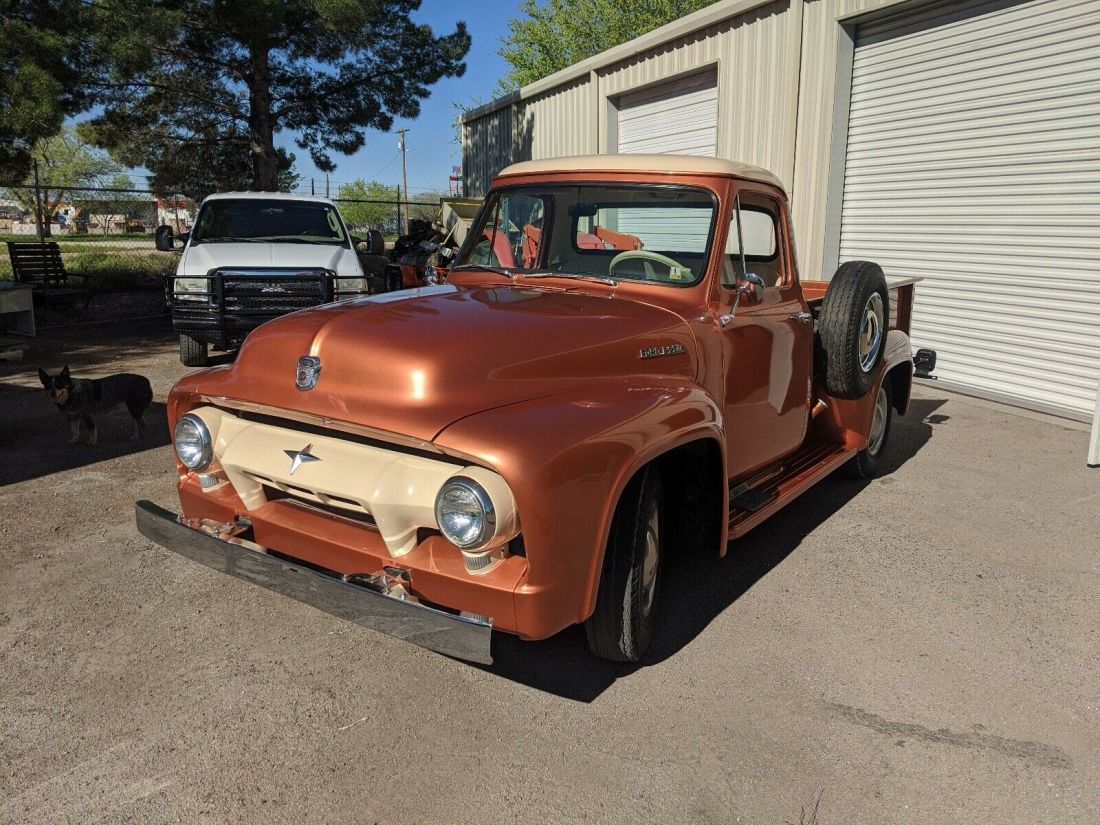 1954 Ford F250 Pickup Orange RWD Manual f250 1954 Ford F250 f250