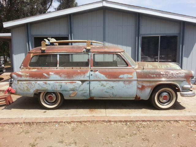 1954 Ford Ranch wagon 2-door station wagon surf wagon w/rack & board 1954 Ford Other