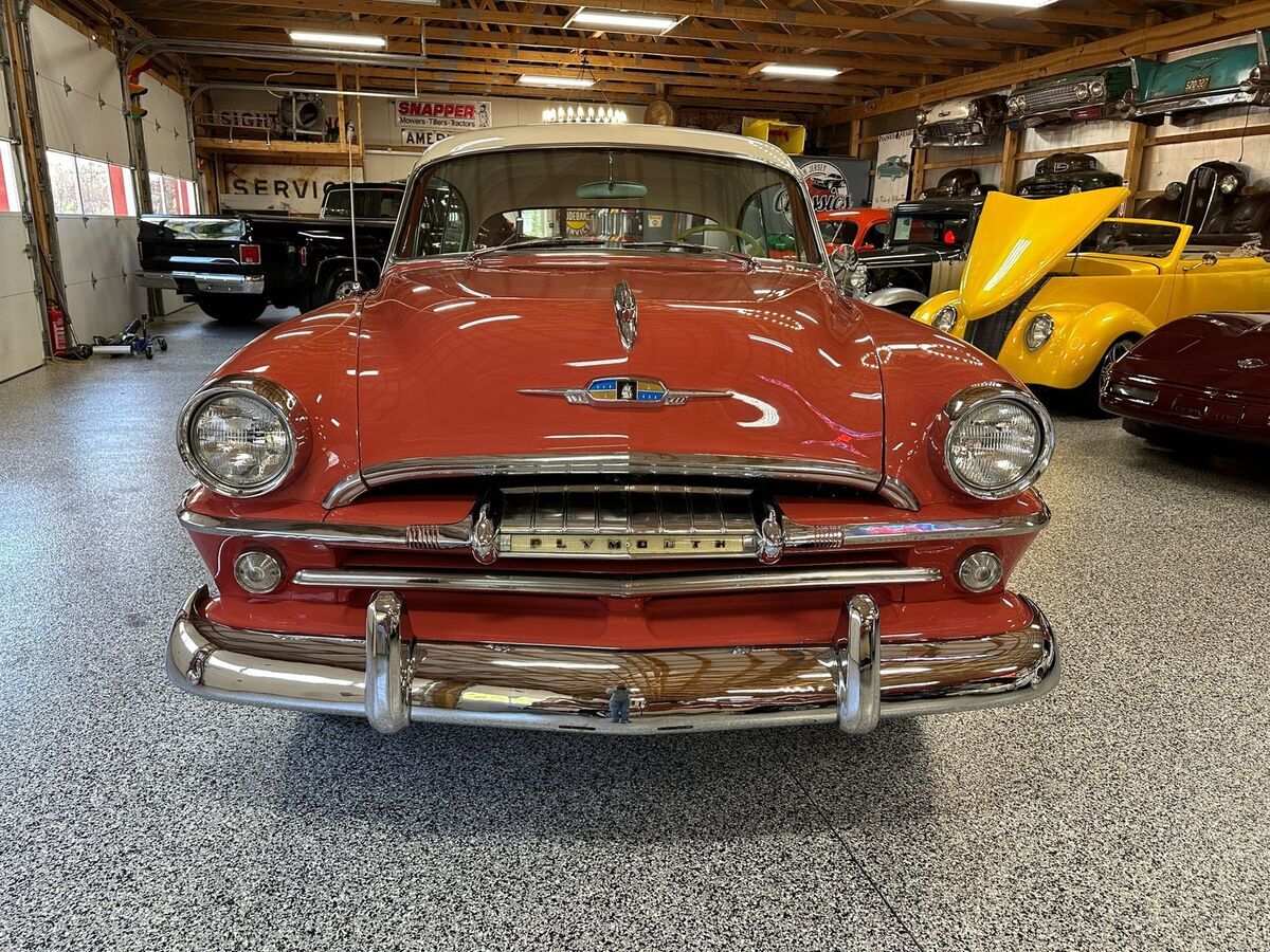 1954 Plymouth Belvedere Hardtop Santa Rosa Coral & White Restored - photo 2