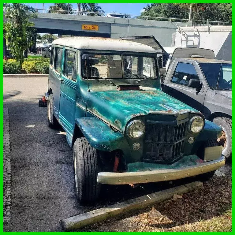 1955 327ci 3-Speed Original Gauges Chrome Accents 1955 Willys Station Wagon 2Dr 4X4 California Wagon