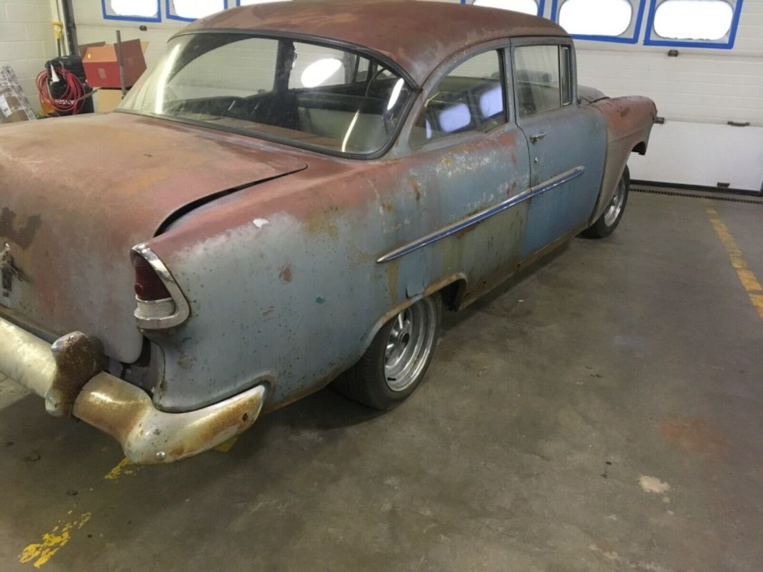 1955 55 Chevy Bel 2 Door Post Gasser Patina Barn Find Project Car 1955 Chevrolet Bel Air/150/210