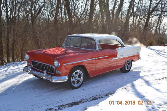 1955 BELAIR 350 AUTO PDB SOLID BEAUTIFUL GYPSY RED AND IVORY NICE SHARP BELAIR 1955 Chevrolet Bel Air/150/210 350 AUTO PDB