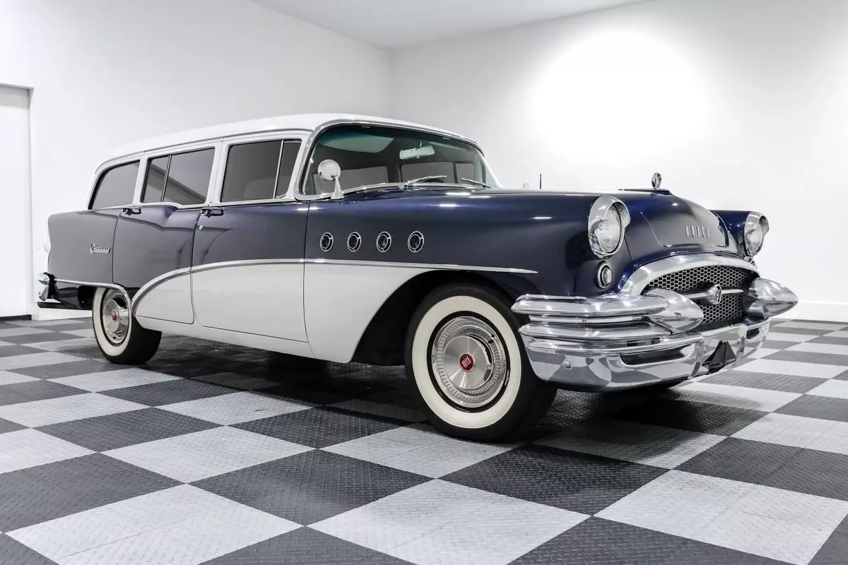 1955 Buick Century Wagon 68047 Miles BLUE Station Wagon 322ci Fireball V8 Dynafl 1955 Buick Century Wagon
