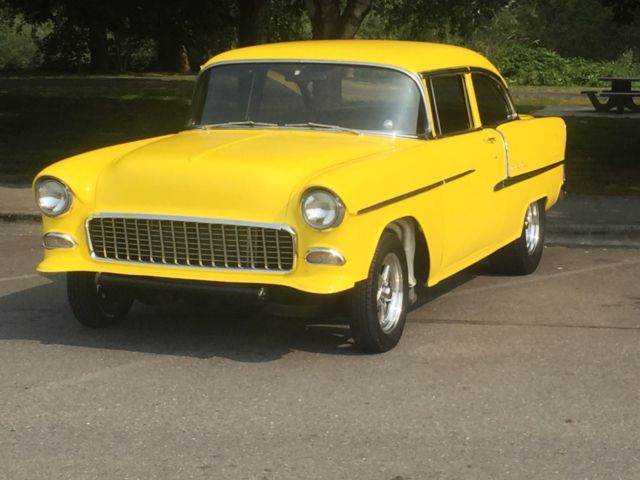 1955 CHEVROLET 210 2DR POST RETRO GASSER STYLE!!!! 1955 Chevrolet Bel Air/150/210 Bel Air