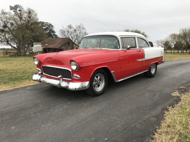 1955 Chevrolet 210 383 stroker Muncie 4 speed Cragers AC nice 2535 Miles Red & W 1955 Chevrolet Bel Air/150/210 383 stroker Muncie 4 speed Cragers AC nice