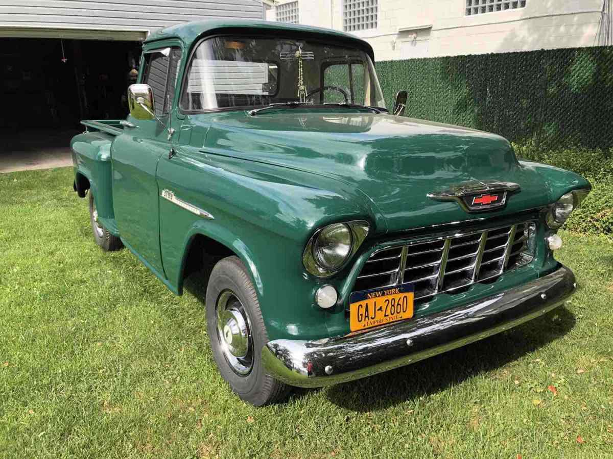 1955 Chevrolet 3100 Pickup Green RWD Manual shortbed 1955 Chevrolet 3100 shortbed