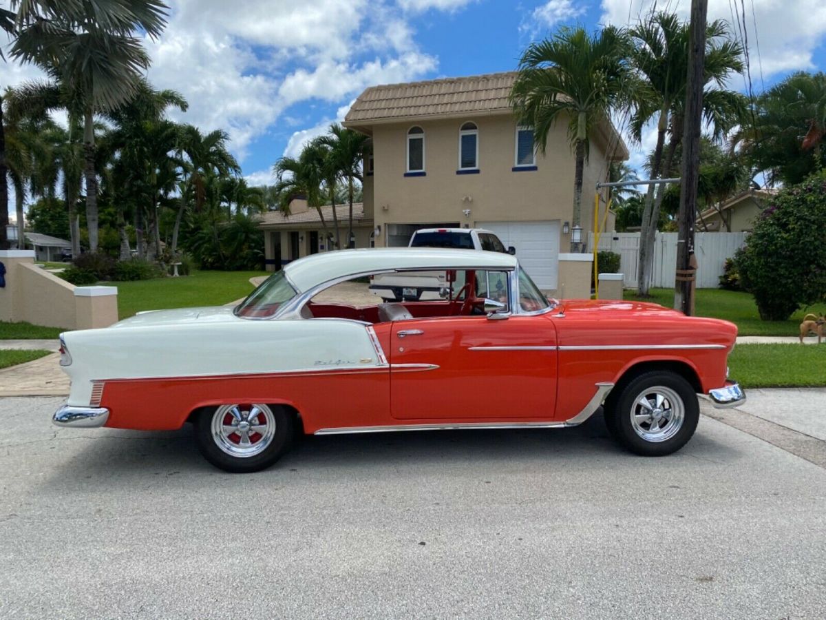 1955 CHEVROLET BEL AIR 2 DOOR HARD TOP FULLY RESTORED NEW CHROME NO RESERVE L@@K 1955 Chevrolet Bel Air/150/210