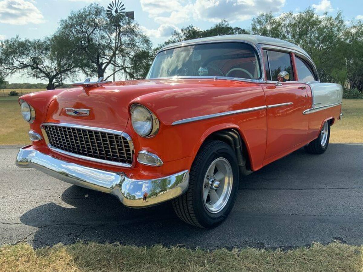 1955 Chevrolet Bel Air 2D Post 0 Gypsy Red Sedan 383 Stroker Muncie 4-Speed 1955 Chevrolet Bel Air/150/210 2D Post