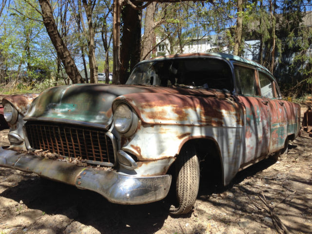 1955 Chevrolet Bel Air - 4-Door - 6 Piller - Barn Find - Parts Car - No Title 1955 Chevrolet Bel Air/150/210