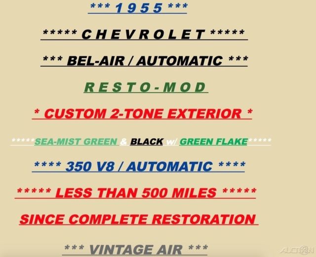 1955 Chevrolet Bel Air/150/210 2-Tone / Custom Paint / Resto-Mod - photo 4