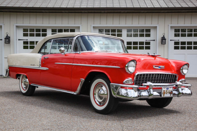 1955 Chevrolet Bel Air Convertible 265 V8 w/ Power Pack and Factory PS 180hp!!! 1955 Chevrolet Bel Air/150/210 Convertible