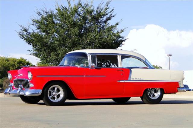 1955 Chevrolet Bel Air Custom 2 Door Sedan Red & Ivory 1955 Chevrolet Bel Air/150/210