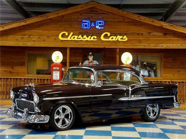 1955 Chevrolet Bel Air- Deep Black Cherry 1955 Chevrolet Bel Air/150/210 350 Cui with front runner set up