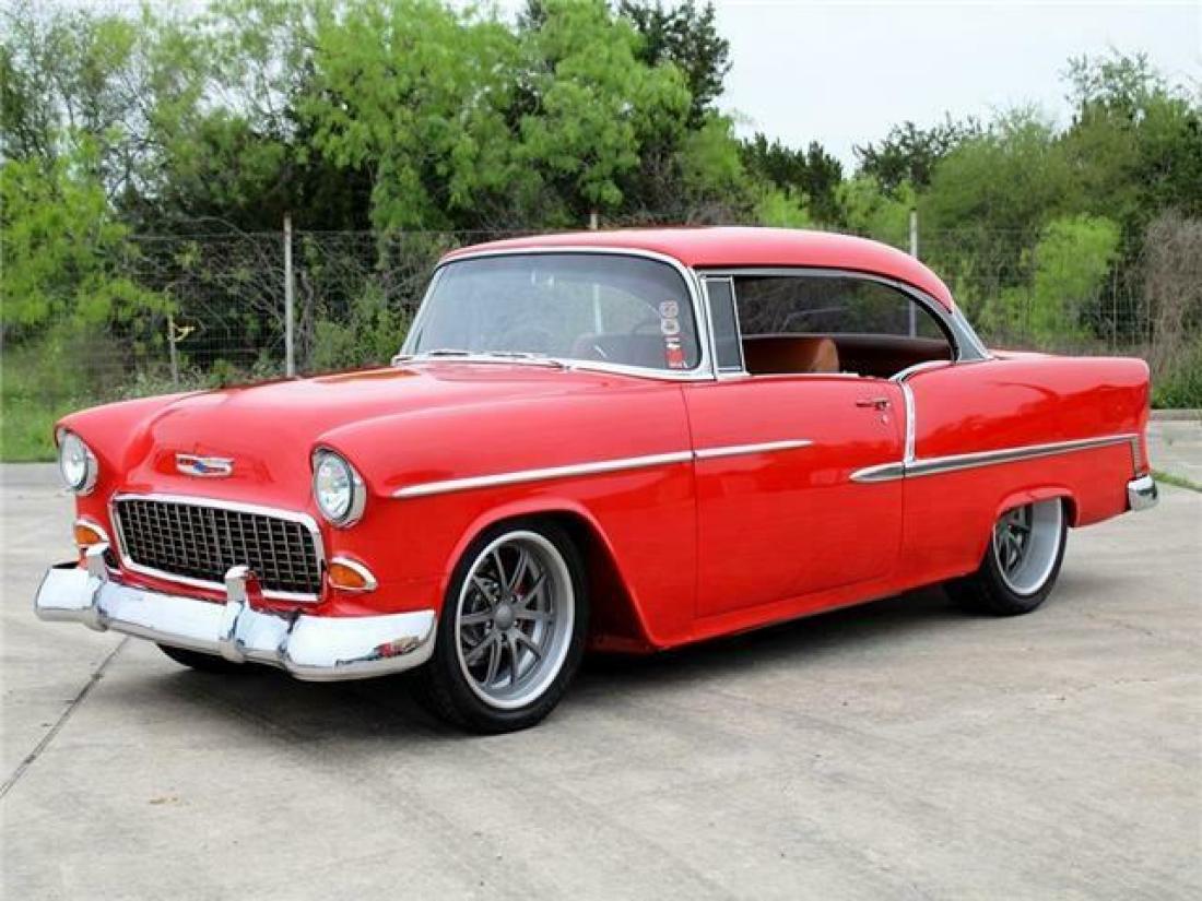 1955 Chevrolet Bel Air Resto Mod - Torch Red / Satin Charcoal 1955 Chevrolet Bel Air Resto Mod LS3 / Rotisserie Restoration