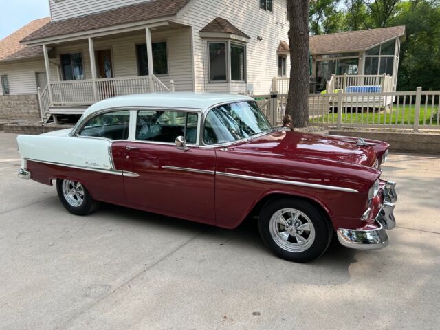 1955 Chevrolet Bel Air Sedan Red RWD Manual Bel Air 1955 Chevrolet Bel Air Bel Air