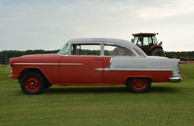 1955 CHEVROLET BELAIR TWO DOOR SEDAN-MUNCIE 4SPEED-VINTAGE GASSER STYLE 1955 Chevrolet Bel Air/150/210
