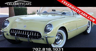 1955 Chevrolet Corvette Roadster V8 Harvest Gold / Green Frame up restoration 1955 Chevrolet Corvette Corvette Roadster