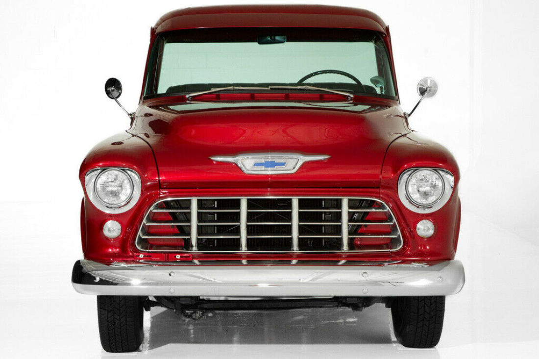 1955 Chevrolet Pickup Rare Cameo, Candy Brandywine, V8, Big Back Window - photo 4