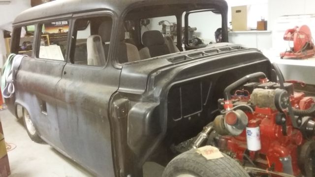 1955 Chevrolet Suburban Carryall / 4bt Cummins diesel / TCI frame / Monster Tran 1955 Chevrolet Suburban