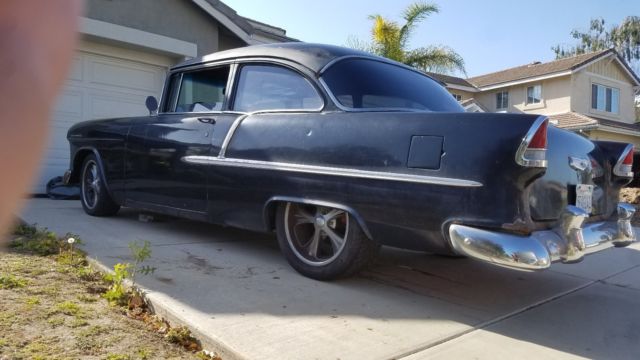 1955 chevy 2 door sedan 383SBC with 6 speed Overdrive Fast N' Fun needs paint 1955 Chevrolet Bel Air/150/210 210 Del Rey