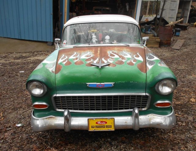 1955 CHEVY 210 GROCERY GETTER SEDAN 350 AUTO READY TO DRIVE ANYWHERE COOL ROD 1955 Chevrolet Bel Air/150/210 210