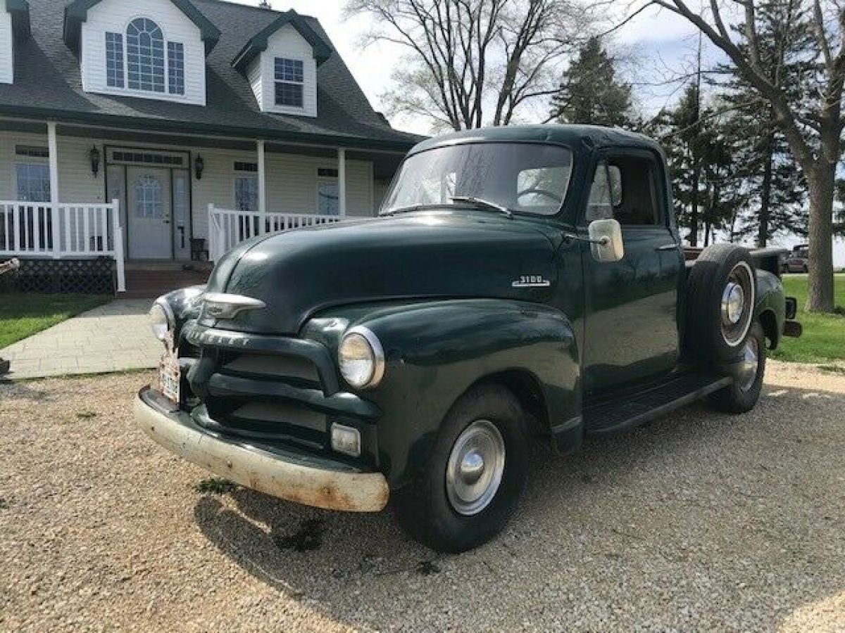1955 Chevy 3100 short box pick up truck Survivor Daily Driver 1950 1947 1953 1955 Chevrolet Other Pickups NO RESERVE VIDEO! 3100 1/2 ton short box
