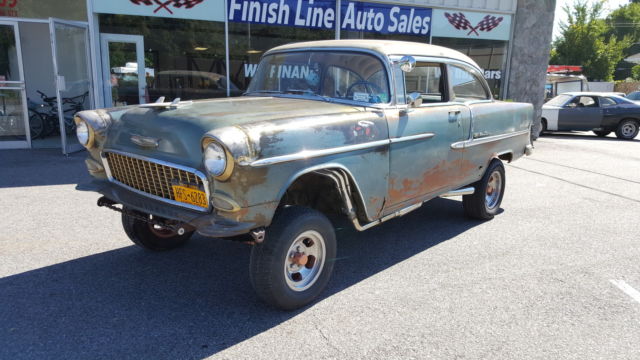 1955 CHEVY BEL AIR 2-DOOR HARDTOP GASSER, 43K ORIG MILE BODY, 383 STROKER ROLLER 1955 Chevrolet Bel Air/150/210 GASSER WITH 383 STROKER ROLLER MOTOR